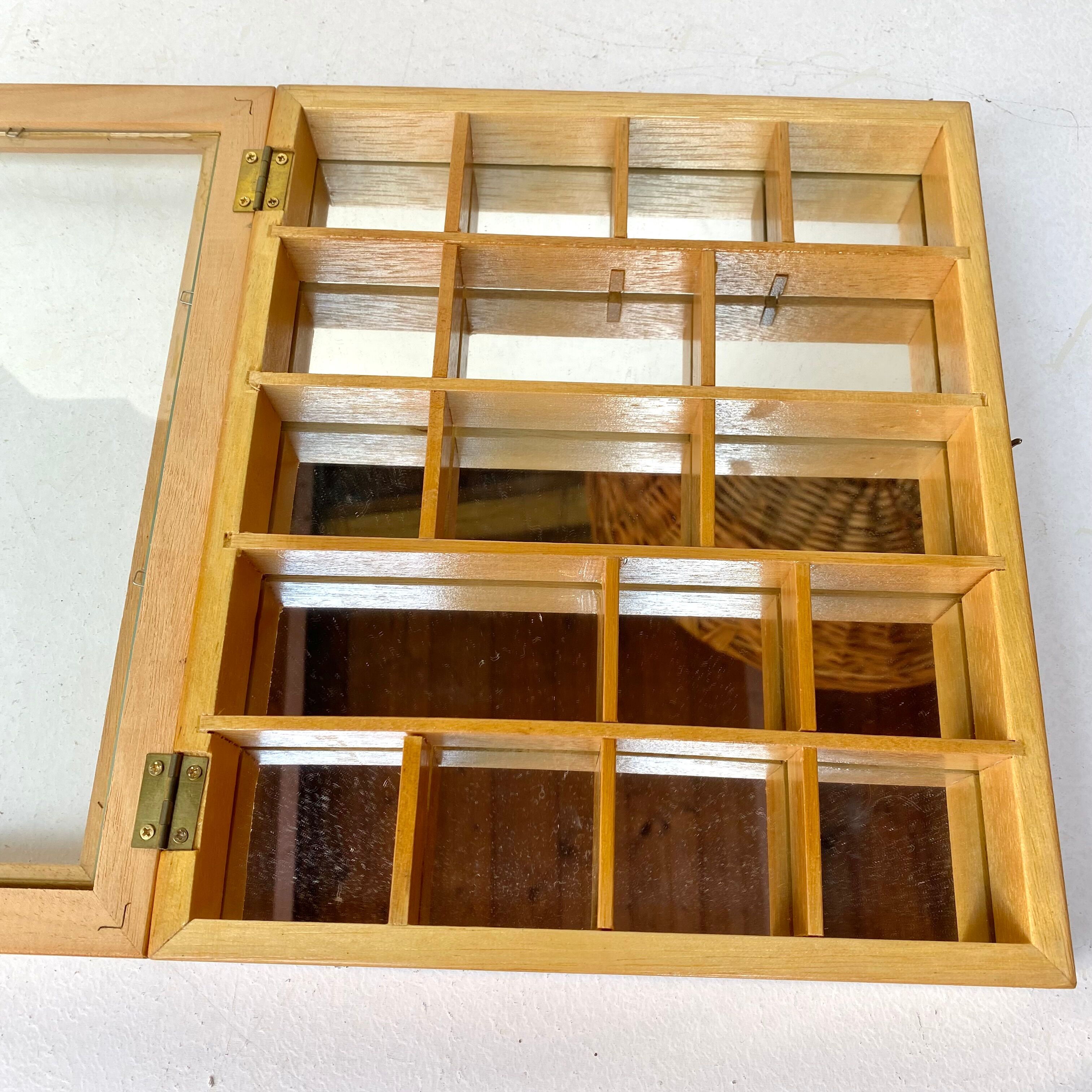 Vintage wall display cases