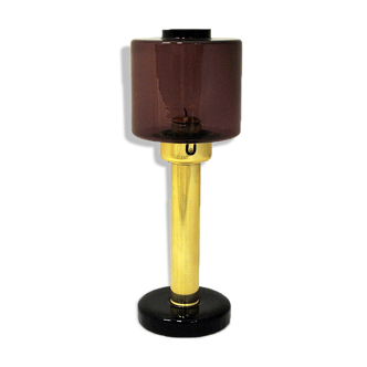 Bougeoir suédois avec vitrail coloré par Östlings, Gnosjö années 1960