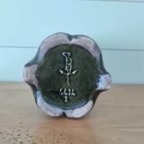 Barbotine vase 1900 signed Gustave de Bruyn