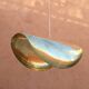 Handmade lotus-shaped brass pendant light