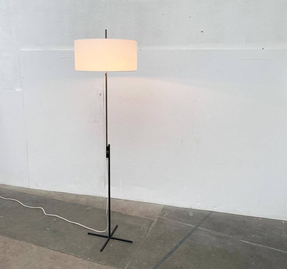 Mid-century German minimalist floor lamp by Kaiser Idell / Kaiser Leuchten, 1960s.