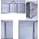 Chrome patina triptych mirror, early 20th century