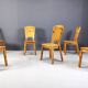 Chaises à repas vintage en pin - 1970