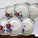 6 vintage K&G Luneville soup plates, Chantal model 221004