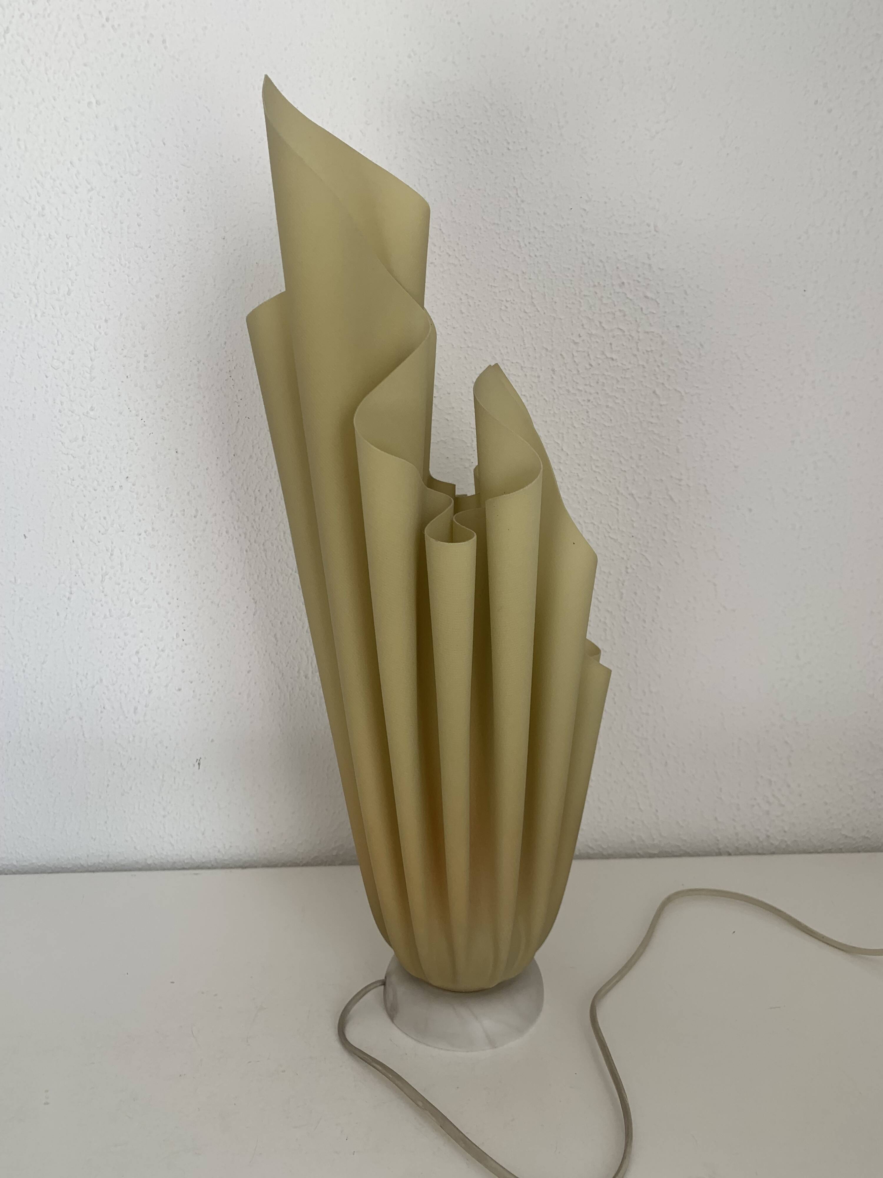 Vintage 1970s table lamp Athéna Georgia Jacob almond green - 56 cm