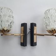 Pair of 1950s gold wall lights