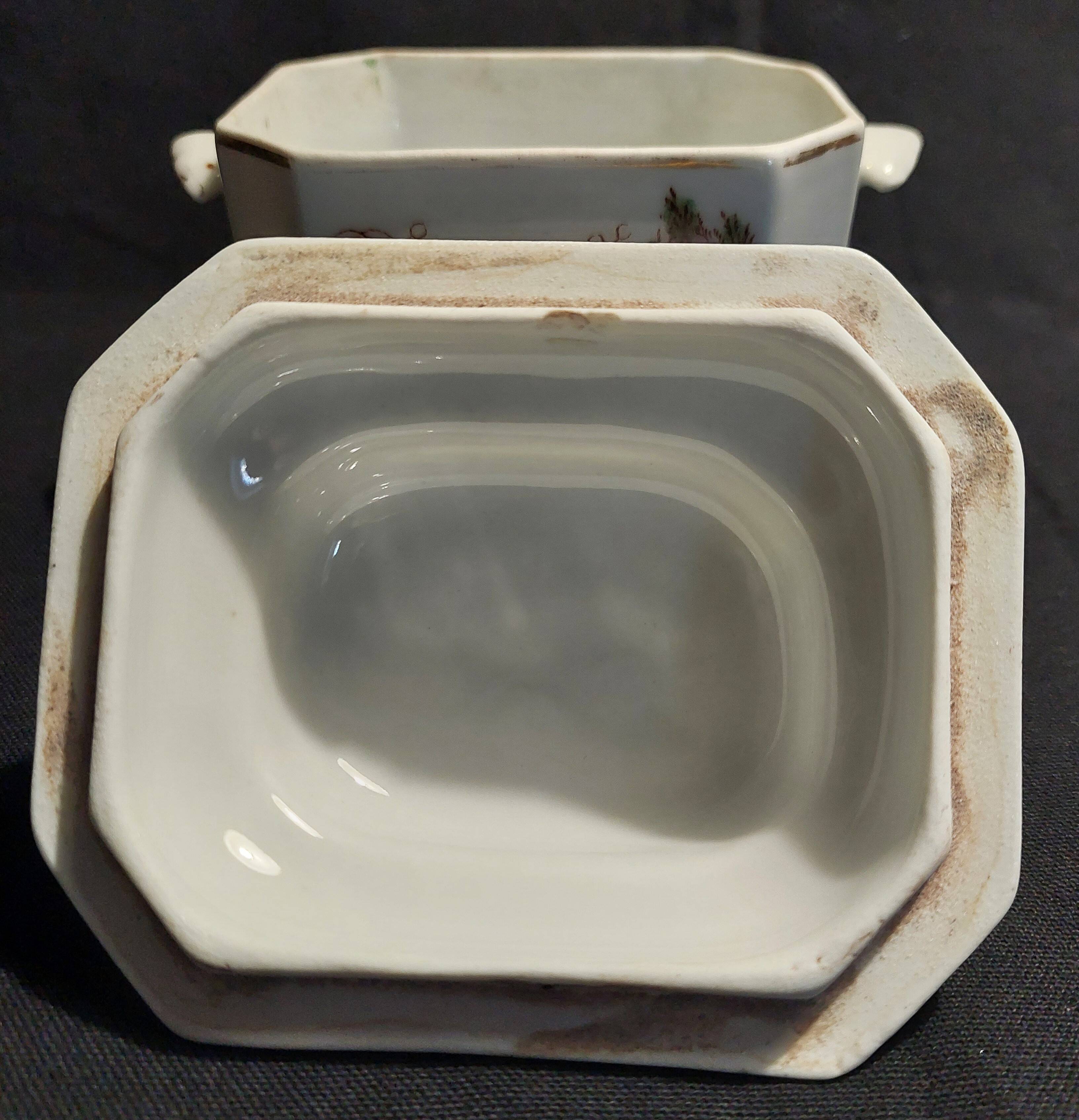 Sucrier porcelaine Pillyvuit A.P. Foecy XIXème