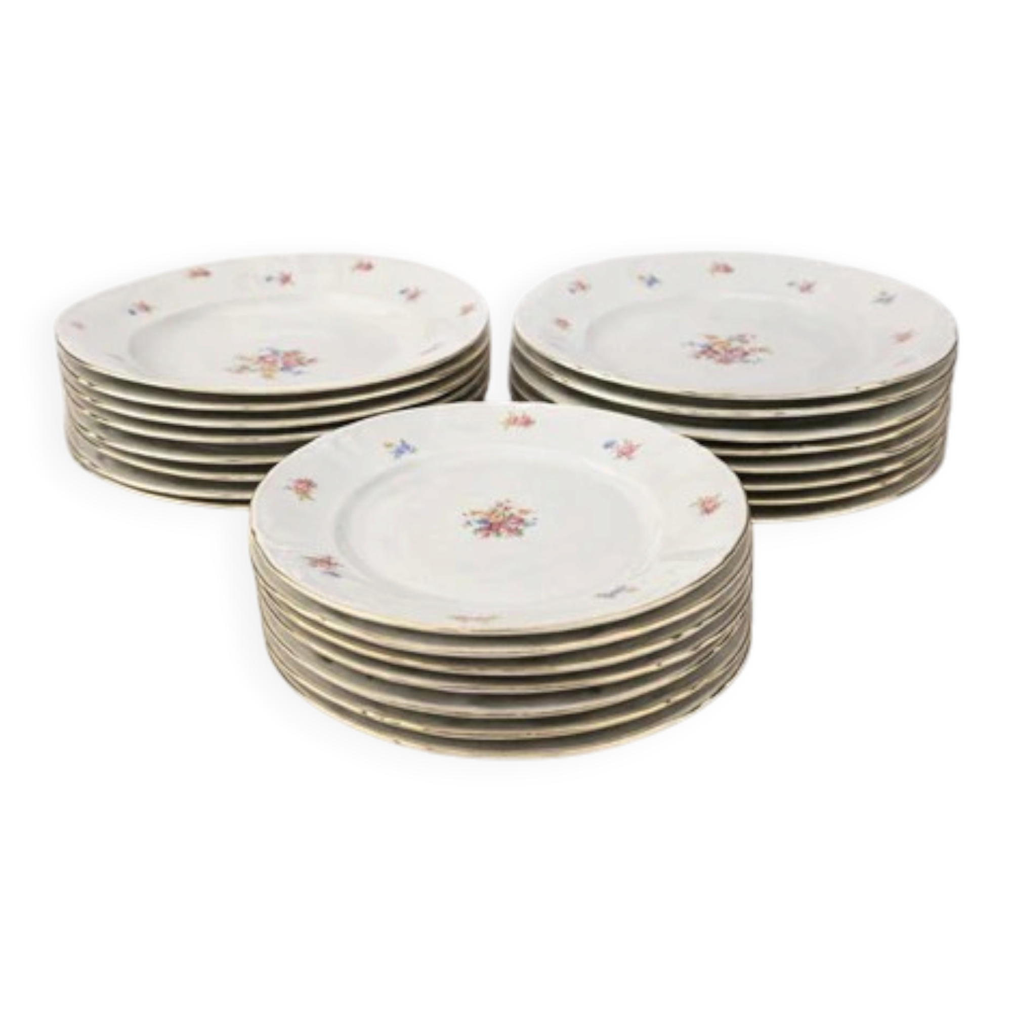 Set of 8 deep plates, 8 flat plates and 8 dessert plates + 1 dish Bavaria US Zone
