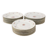 Set of 8 deep plates, 8 flat plates and 8 dessert plates + 1 dish Bavaria US Zone
