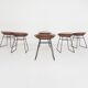 Cees Braakman for Pastoe KM05 metal wire stools, The Netherlands 1958