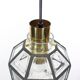 Iron and clear glass pendant by Limburg, Germany, 1960s