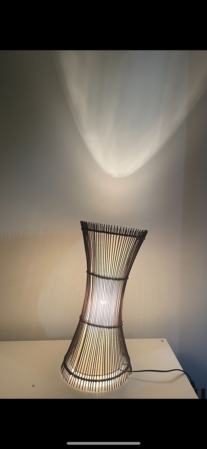Vintage wicker lamp