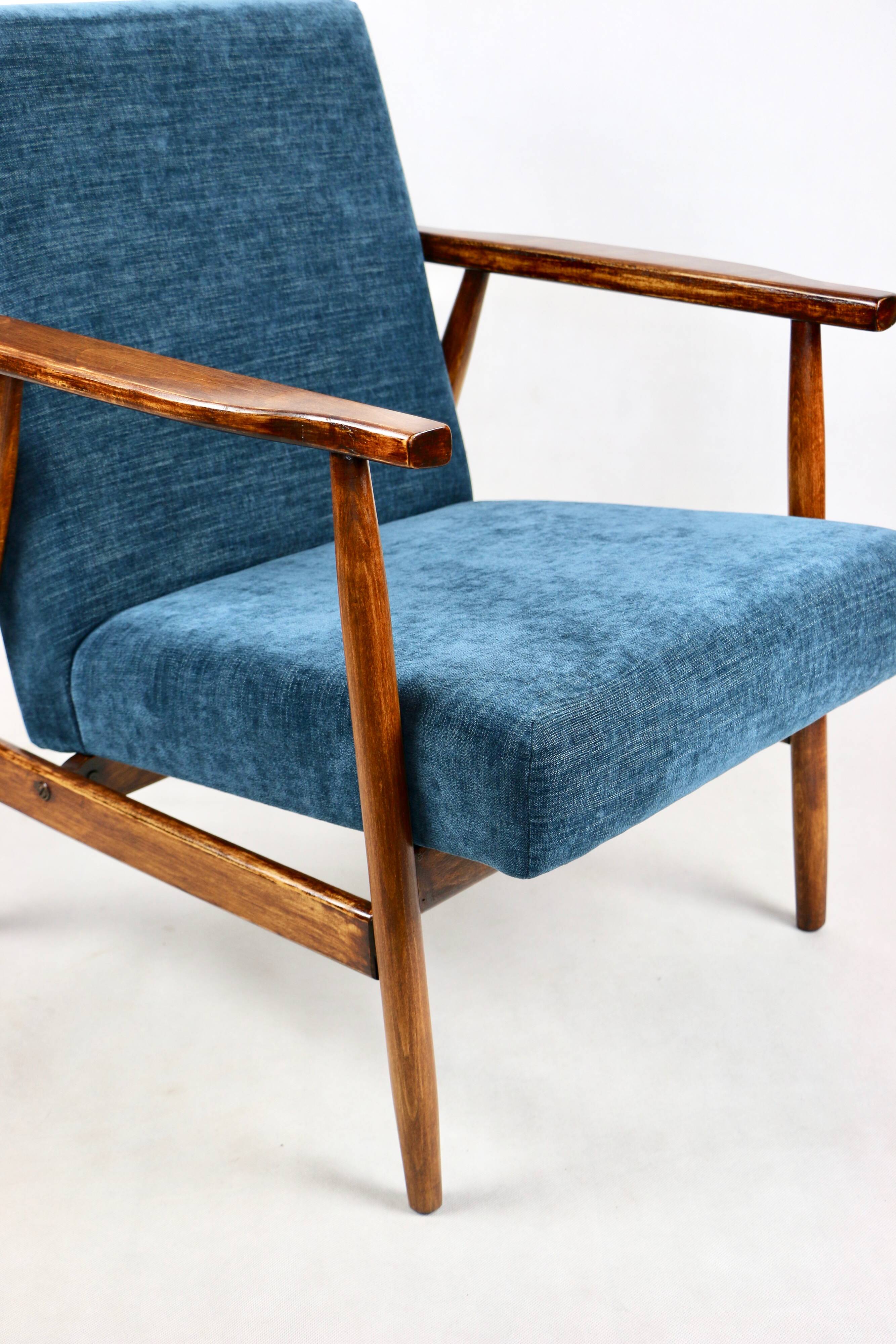 Fauteuil vintage, années 70 bleu - marine comme Lis