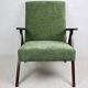 Fauteuil vintage vert olive modèle B-310, années 1970