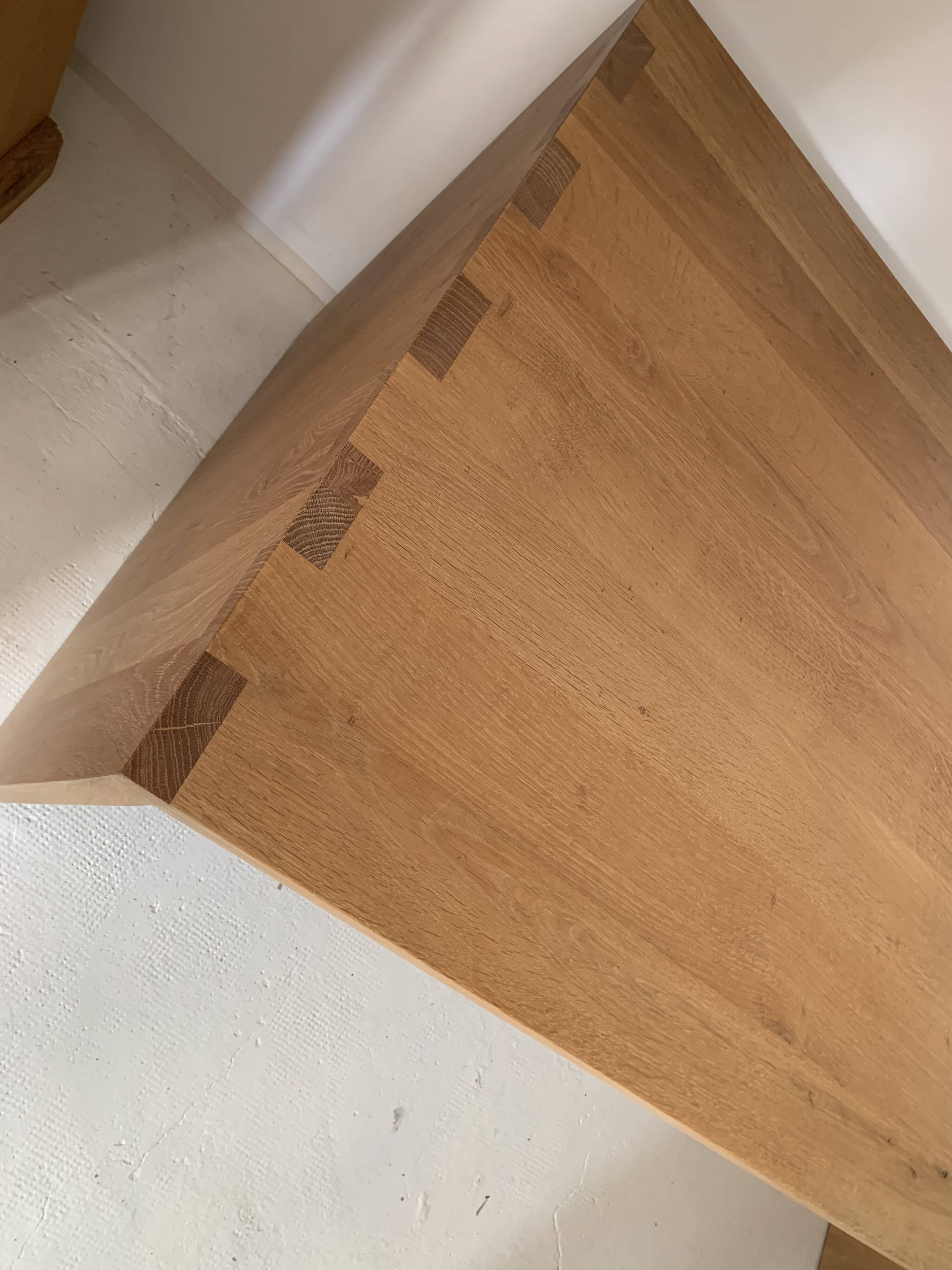 Contemporary solid oak desk