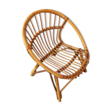 Armchair shell child rattan