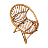 Armchair shell child rattan