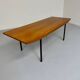Antique Wilhelm Renz designer wooden coffee table, vintage Scandinavian style, 1960s