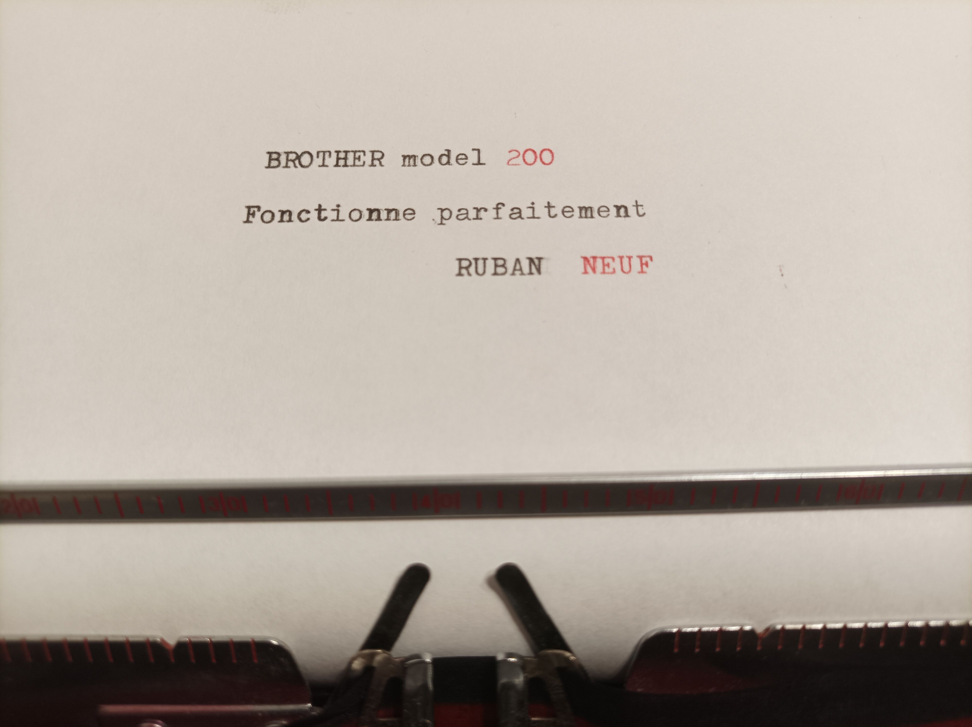 Typewriter Brother model 200 Beige Ribbon NEW