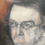 Tableau pastel "Portrait de mon aïeul" 1840 par Théodore Nachtsleim