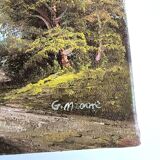 Antique oil painting. Country house - signed G. Monroe