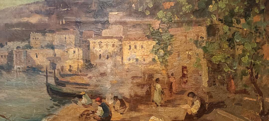 Oil painting on canvas by Salvatore Balsamo (Naples 1894-1922)