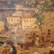 Oil painting on canvas by Salvatore Balsamo (Naples 1894-1922)