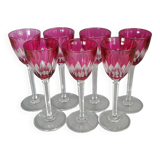 Baccarat: 1 lined crystal wine glass with high leg, 19 cm. 7 available B794