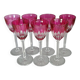 Baccarat: 1 lined crystal wine glass with high leg, 19 cm. 7 available B794