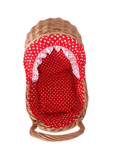 Wicker doll stroller