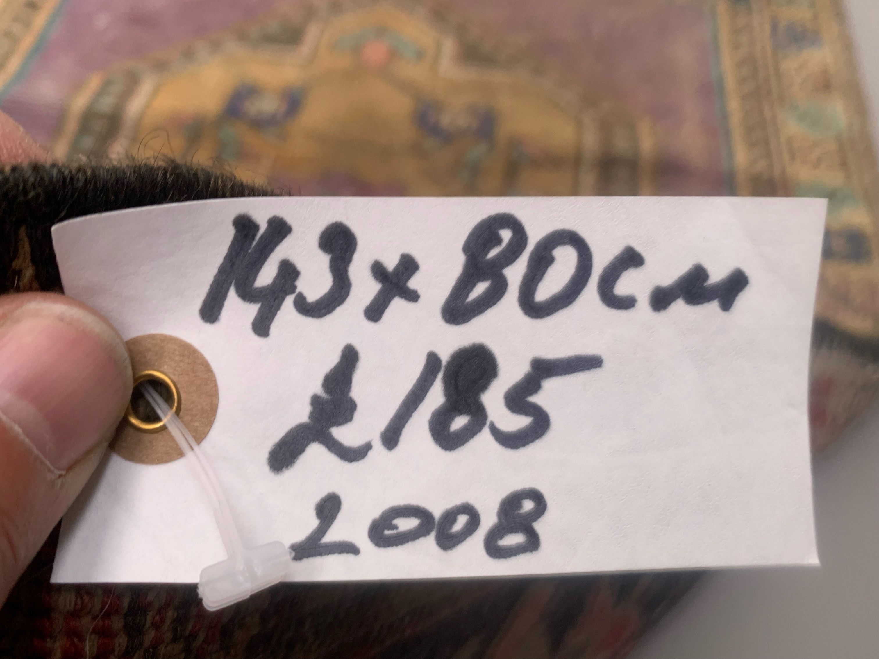 Turkish oushak rug 143x80 cm vintage carpet