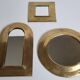 Ensemble de 4 miroirs marocains en laiton vintage 27 cm