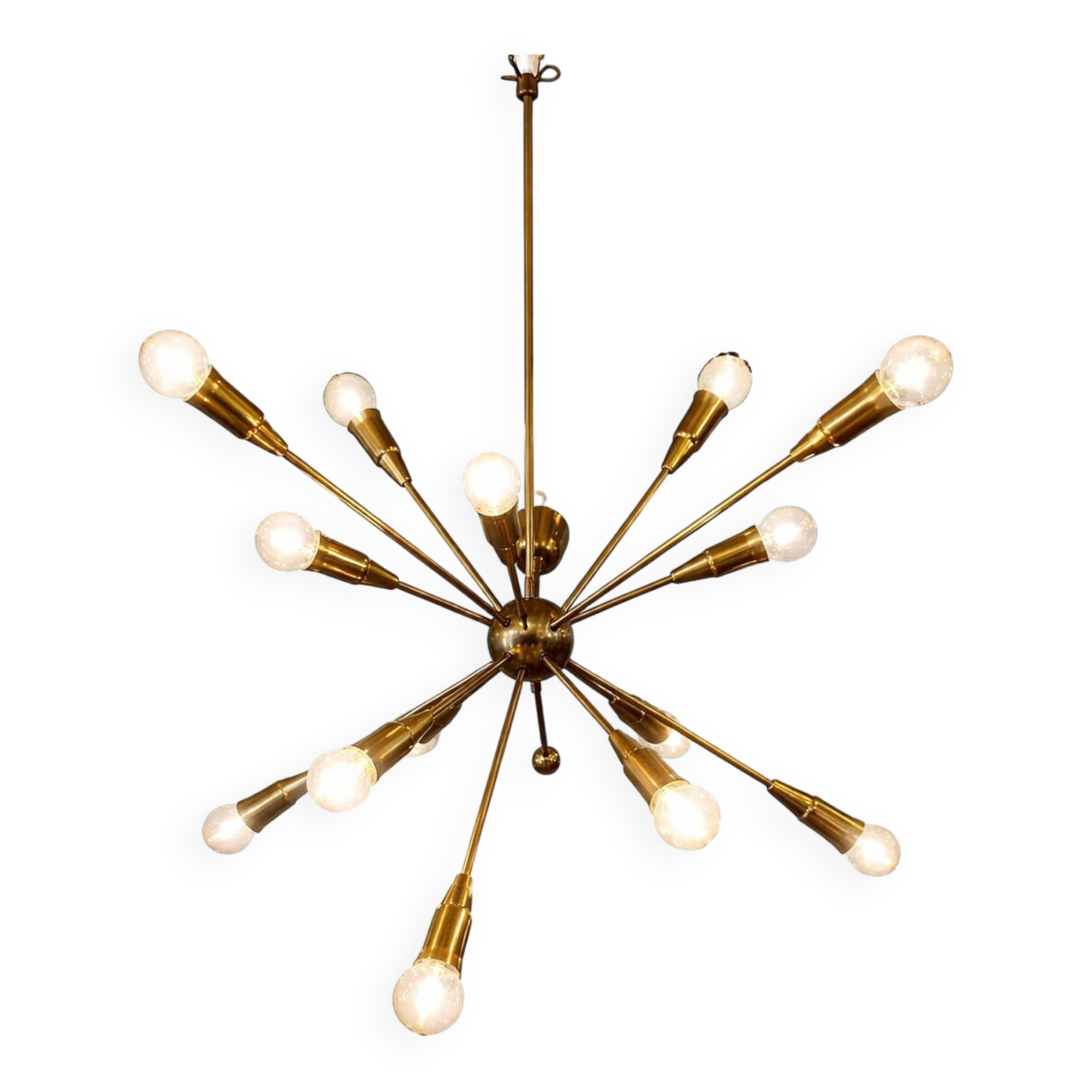 Lustre Sputnik 16 arms in brass – Vintage design from the 1960s