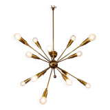 Lustre Sputnik 16 arms in brass – Vintage design from the 1960s