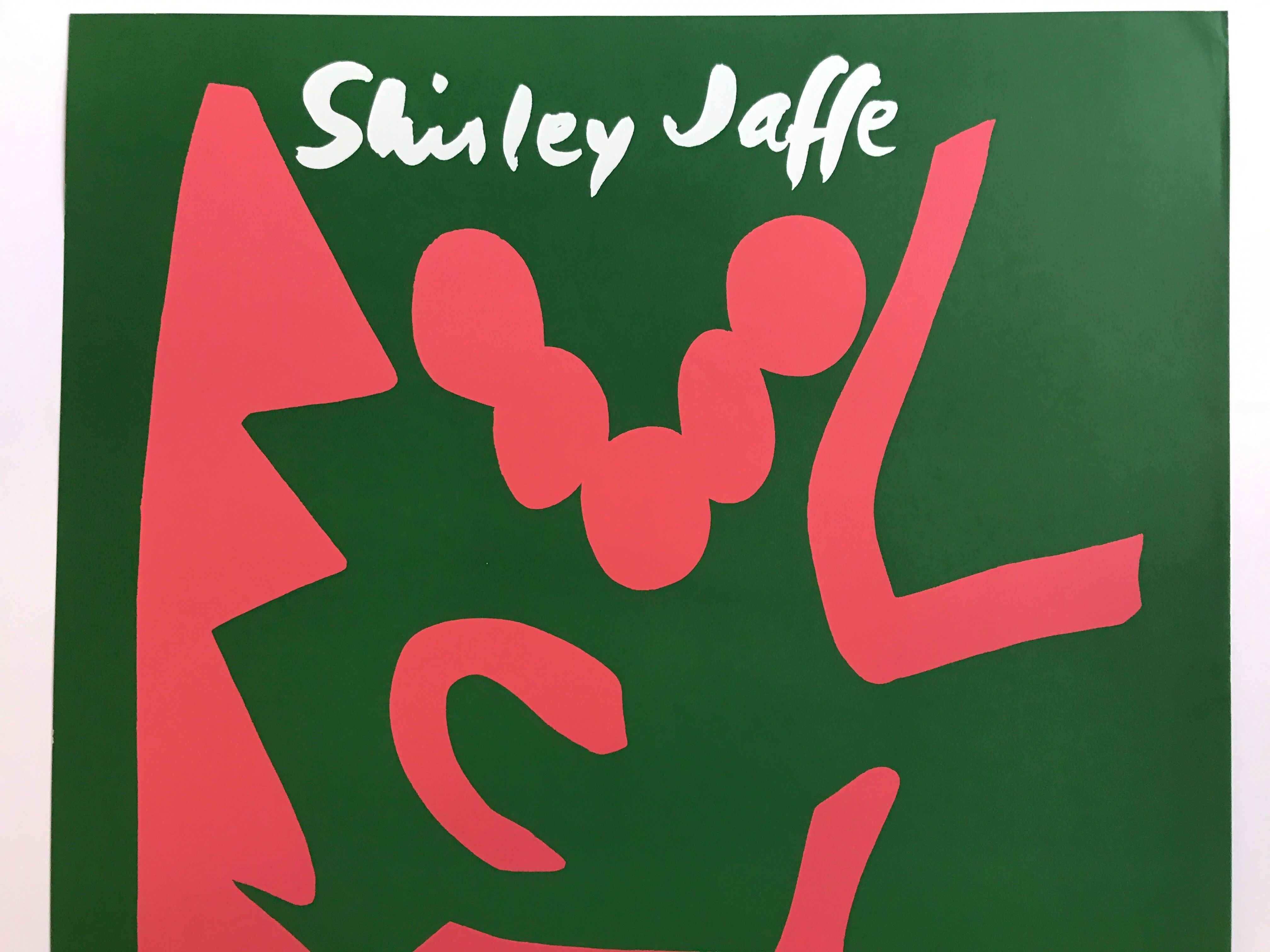 Exhibition poster made in silkscreen by Shirley Jaffe, Flaine Art Center, 1981