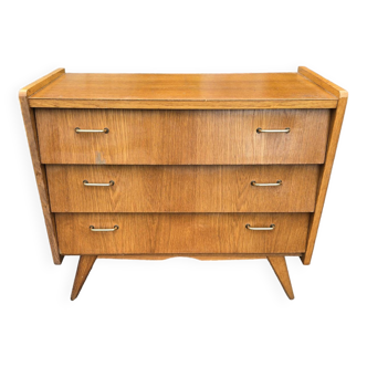 Vintage 60s oak chest of drawers