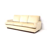 Vintage 3-seater sofa with cream-coloured upholstery from the 1970s