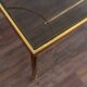 Table basse vintage en laiton fabriquée en France, 1950s