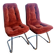 Gastone Rinaldi velvet and chrome chairs 1970