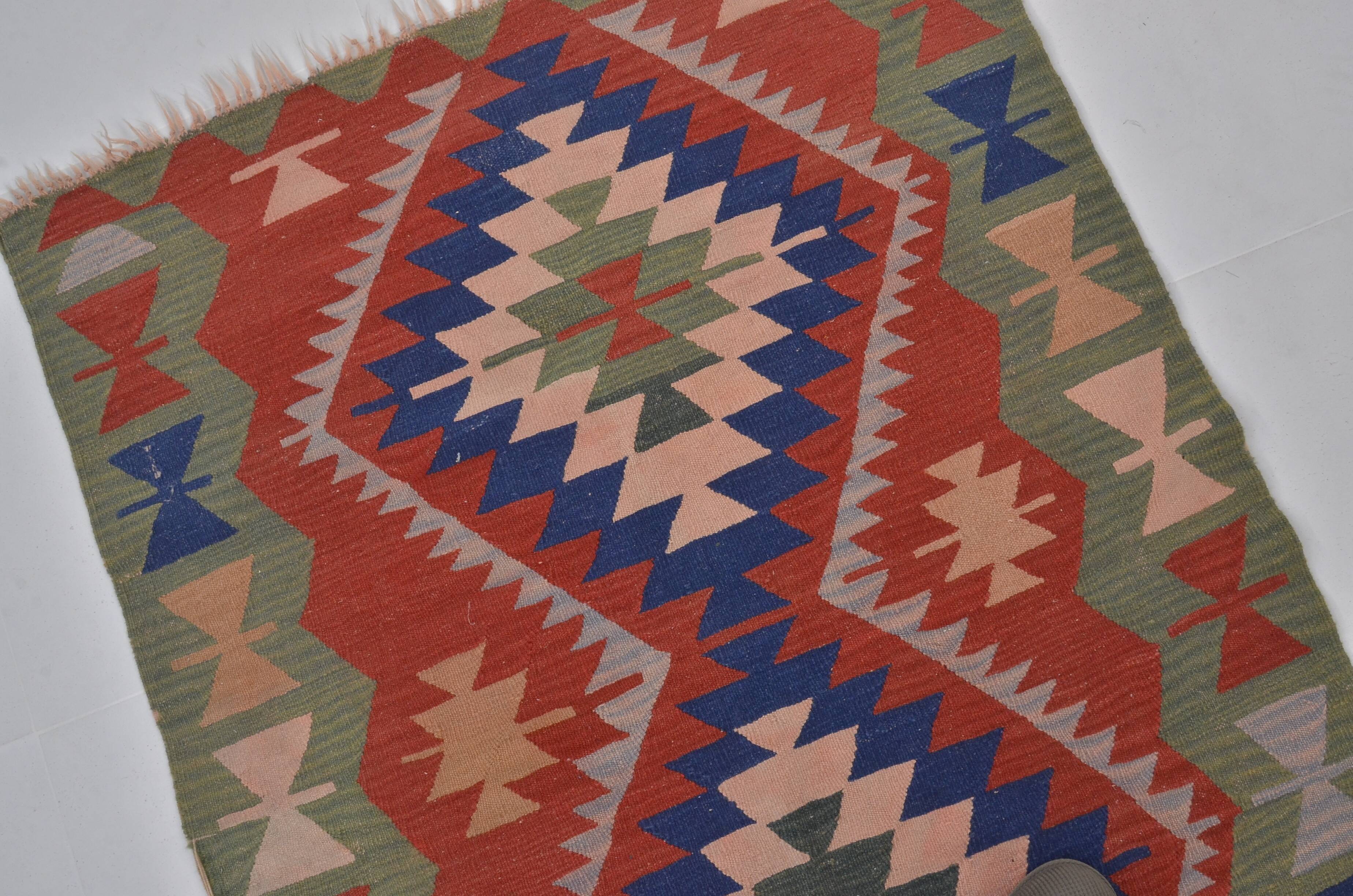 Small Vintage Multicolour Kilim Rug sku 1663