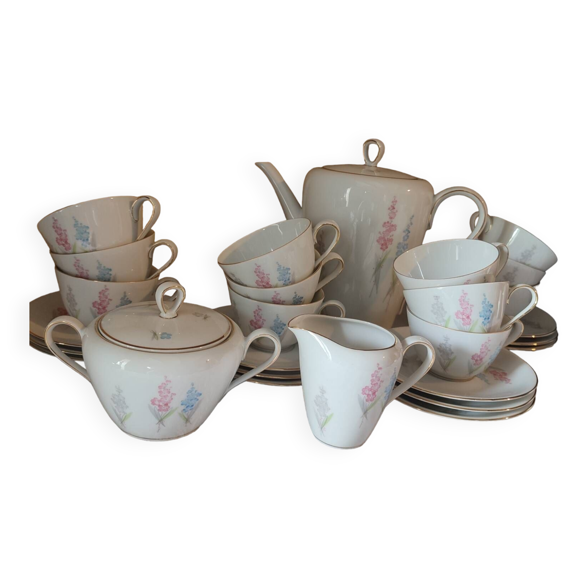 Coffee service Porcelain PMR Jaeger & Co Bavaria model Lindau