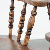 Set of 2 antique English captain's chairs/desk chairs from the 19th century