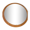 Miroir rond en bois vintage