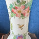 Pair of antique painted opaline vases from the early 19th century.