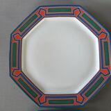 6 assiettes plates coquet forme lotus modèle orénoque