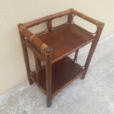 Vintage rattan bedside table