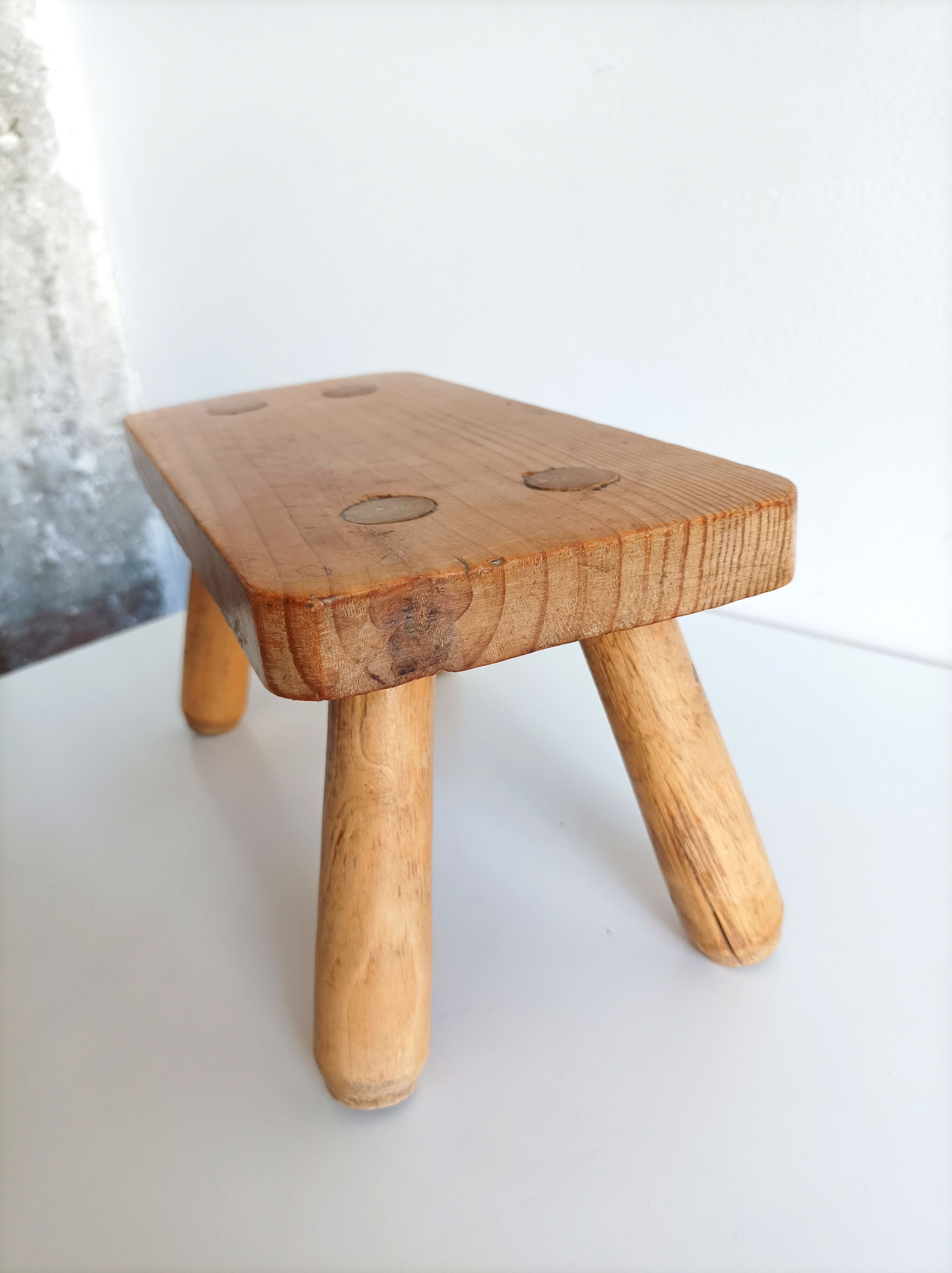 Stool footrest vintage plant holder