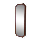 Miroir vintage octogonal en bois massif, rétro salle de bain salon couloir