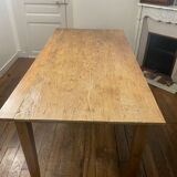 Raw wooden farm table