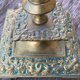 Gilded bronze candle holder, Asian fish decoration, China